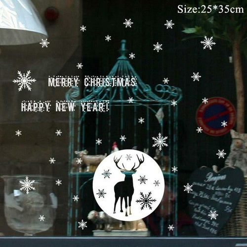 Christmas Window Stickers Christmas Decorations for Home Navidad 2021