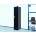 Black One-Door Office Gym Shed Clothing Locker Cabinet -