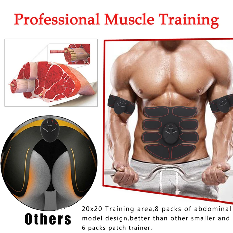 EMS Abdominal Muscle Toning Trainer ABS Stimulator Toner Fitness