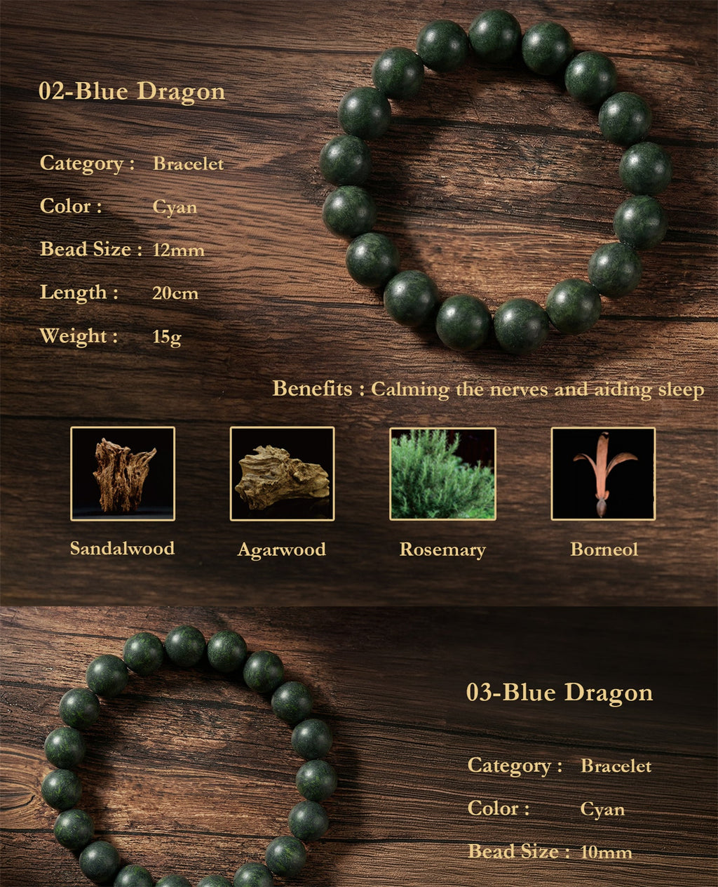 Bracelet for calming the nerves and aiding to sleep