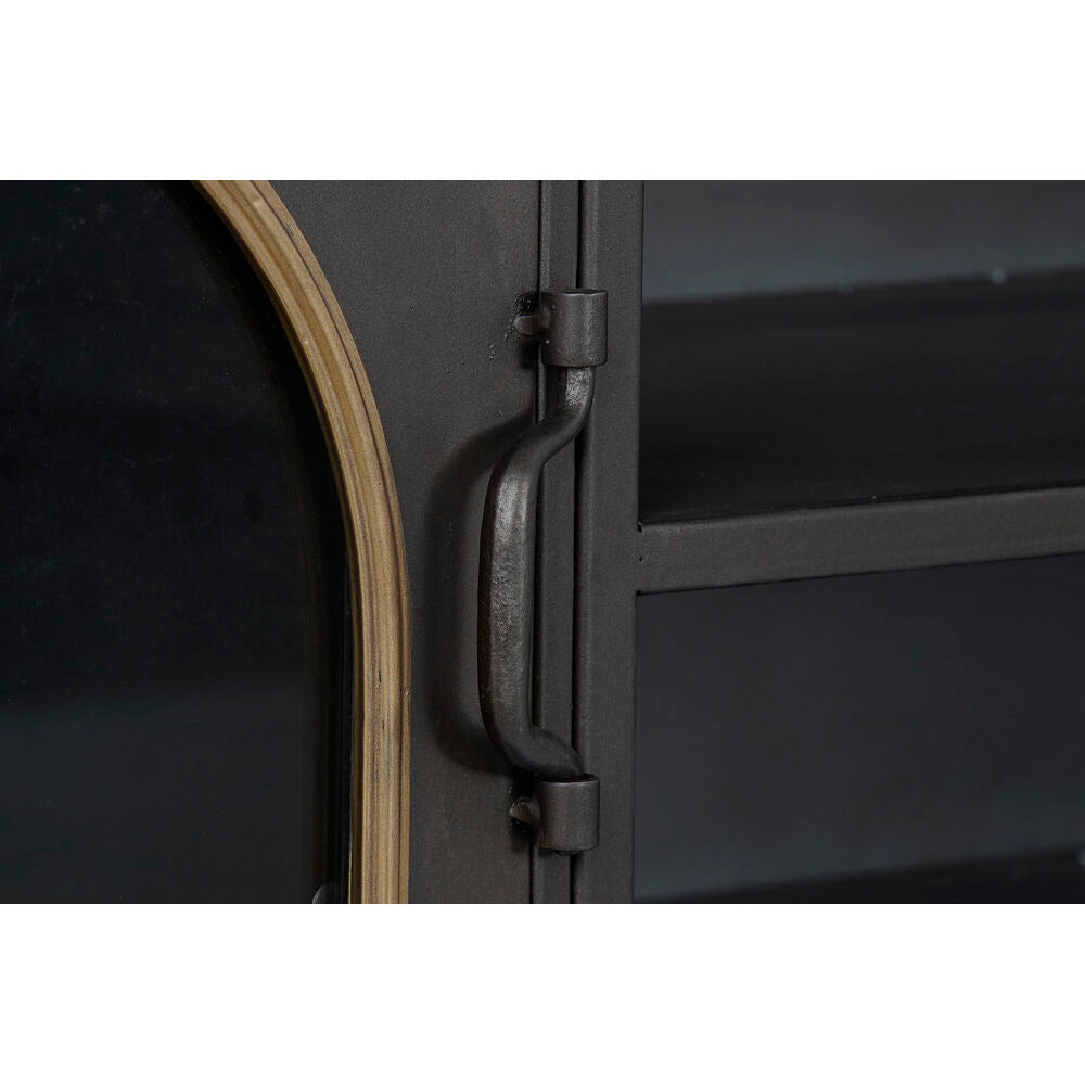 TV furniture DKD Home Decor Black Crystal Metal (150 x 50 x 45 cm)