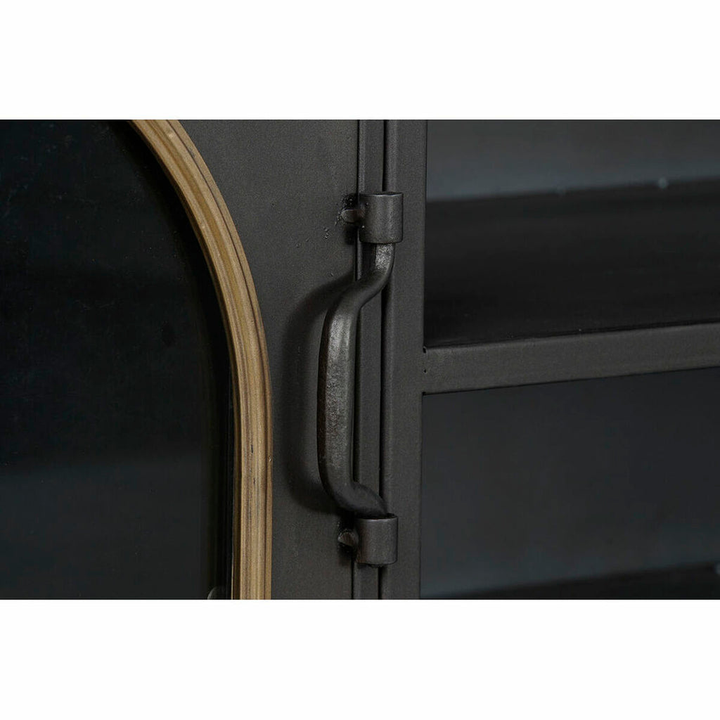 TV furniture DKD Home Decor Black Crystal Metal (150 x 50 x 45 cm)