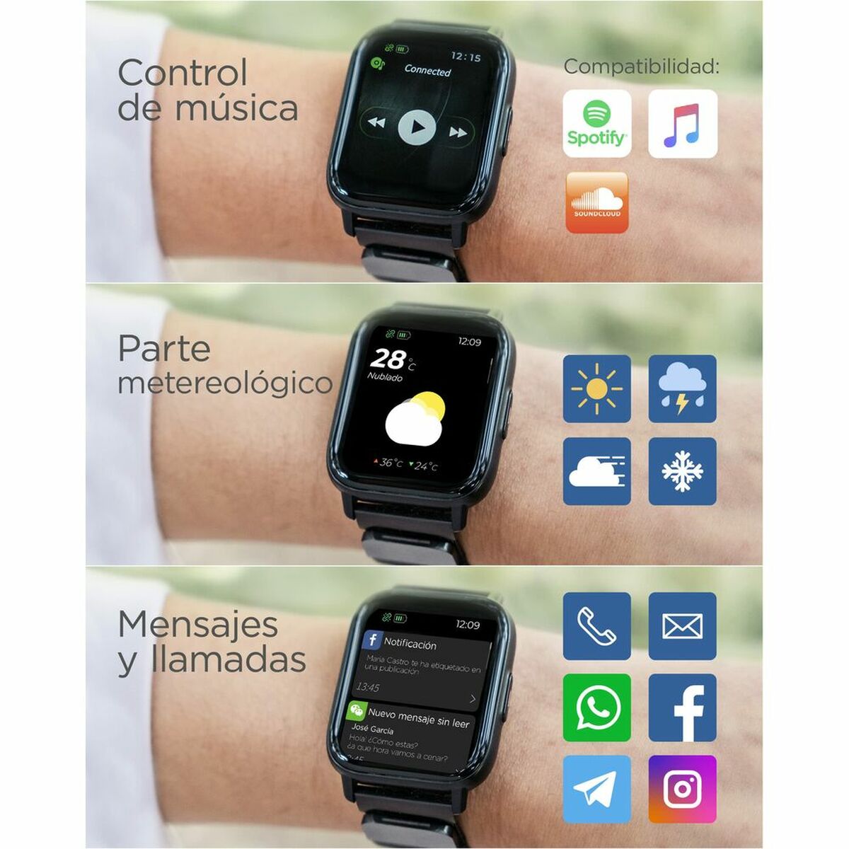 Smartwatch KSIX COSMIC 1,7" 180 mAh