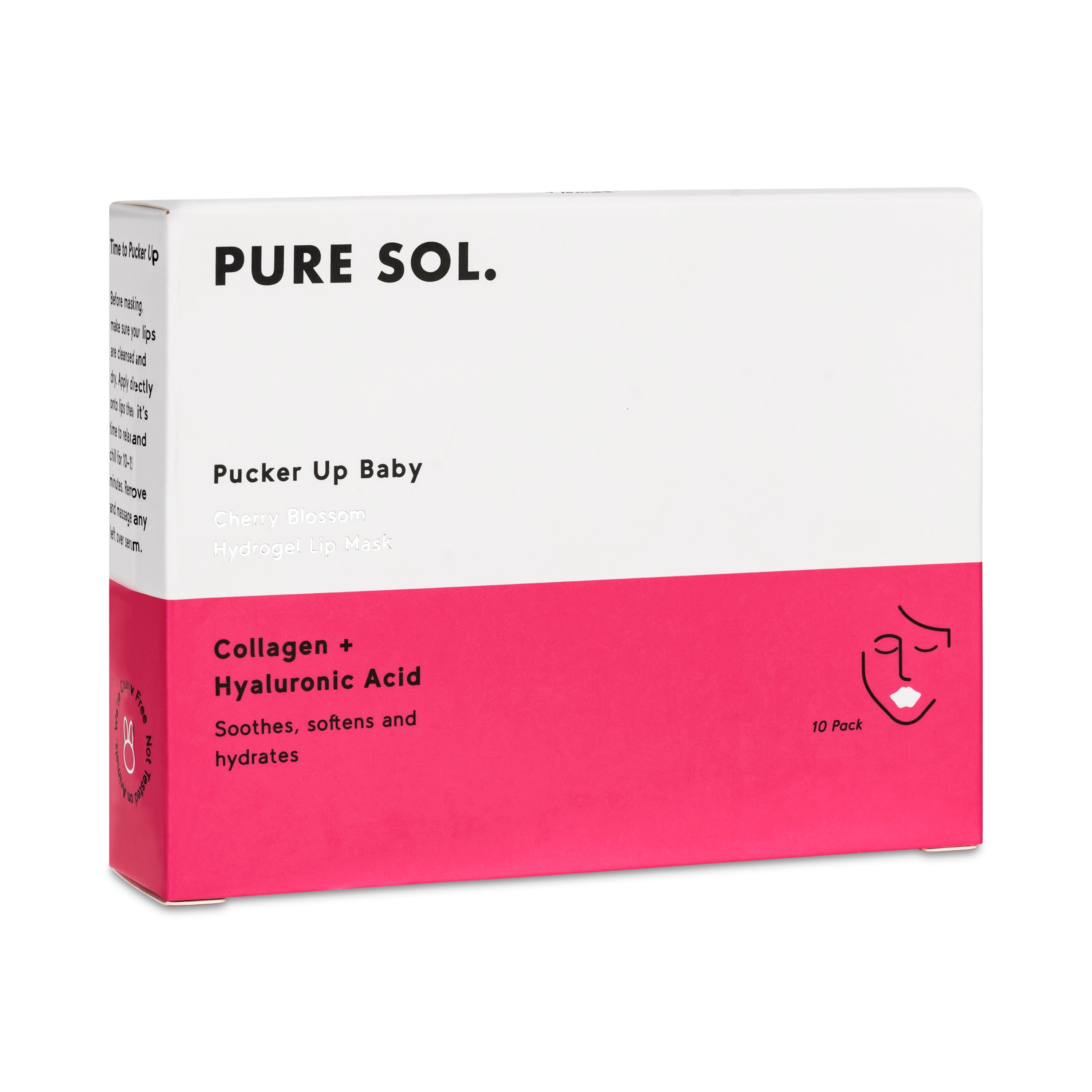 PURE SOL. Beauty Pucker Up Baby Cherry Blossom Hydrogel Collagen Lip