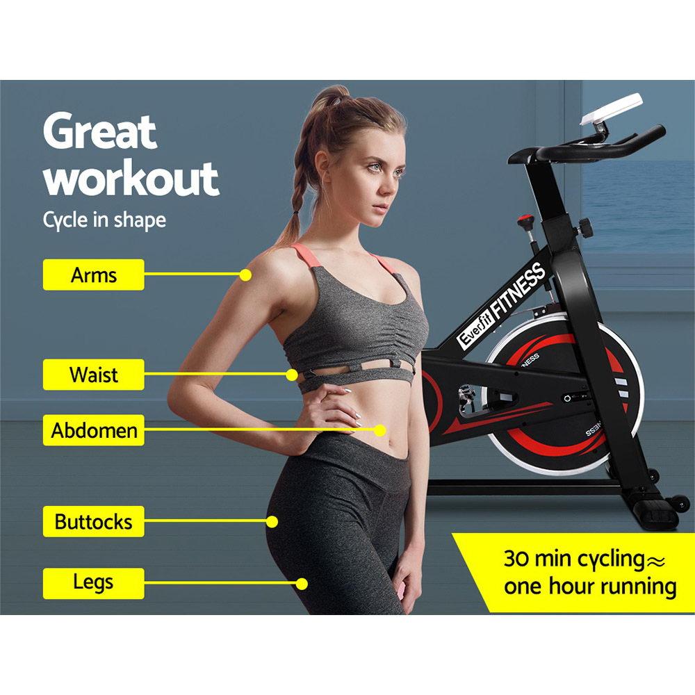 Everfit Spin Bike Exercise Bike Flywheel Cycling Home Gym Fitness