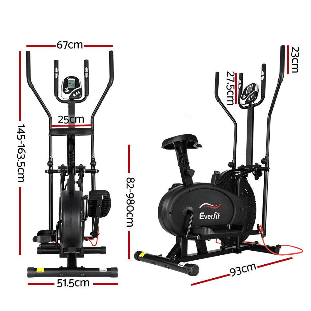 Everfit Exercise Bike 5 in 1 Elliptical Cross Trainer Home Gym Indoor