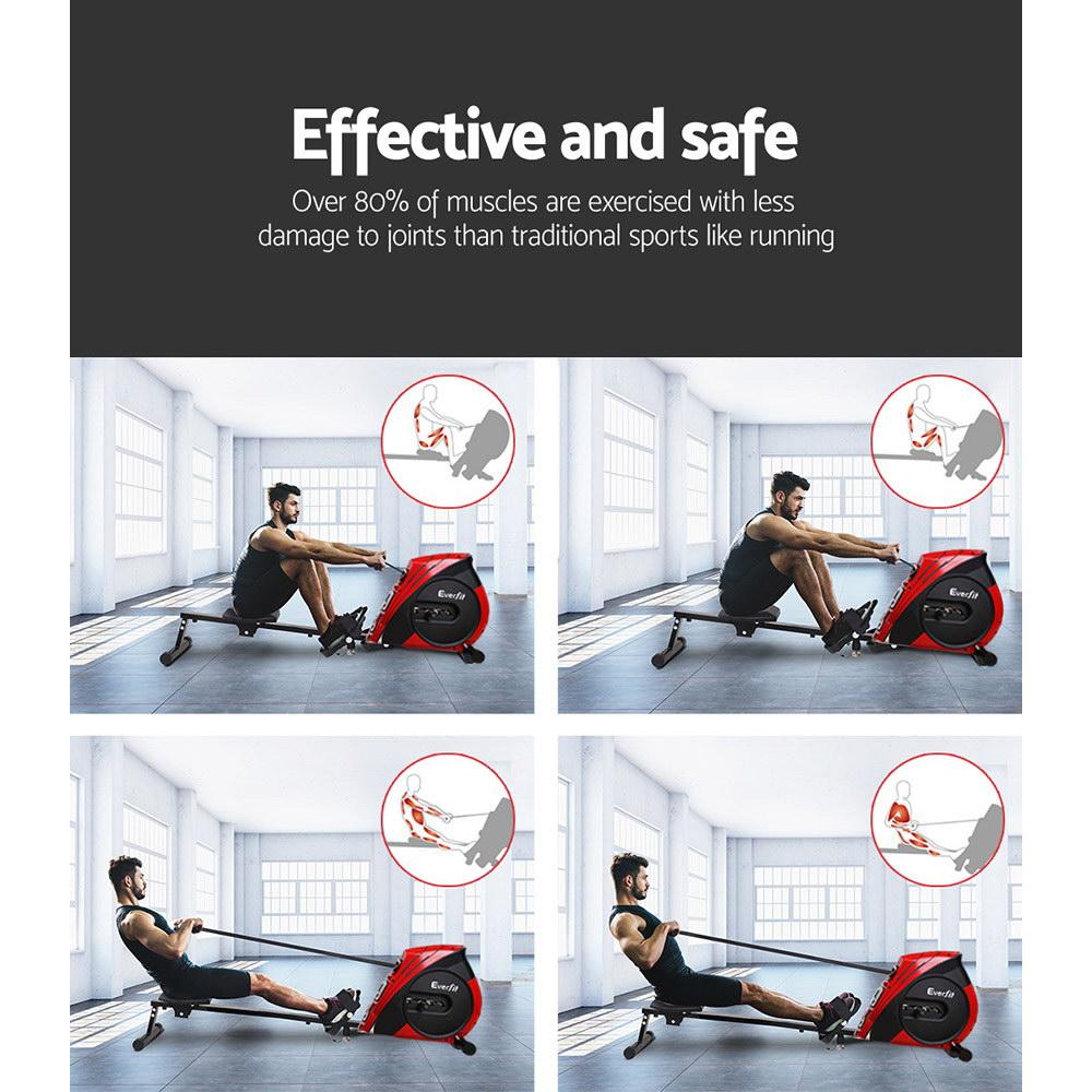 Everfit Rowing Machine Rower Elastic Rope Resistance Fitness Home