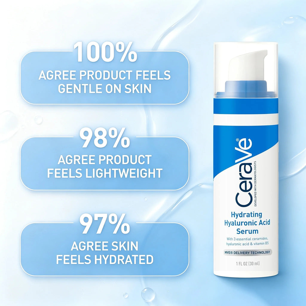 Cerave Hyaluronic Acid Serum for Face with Vitamin B5 and Ceramides,