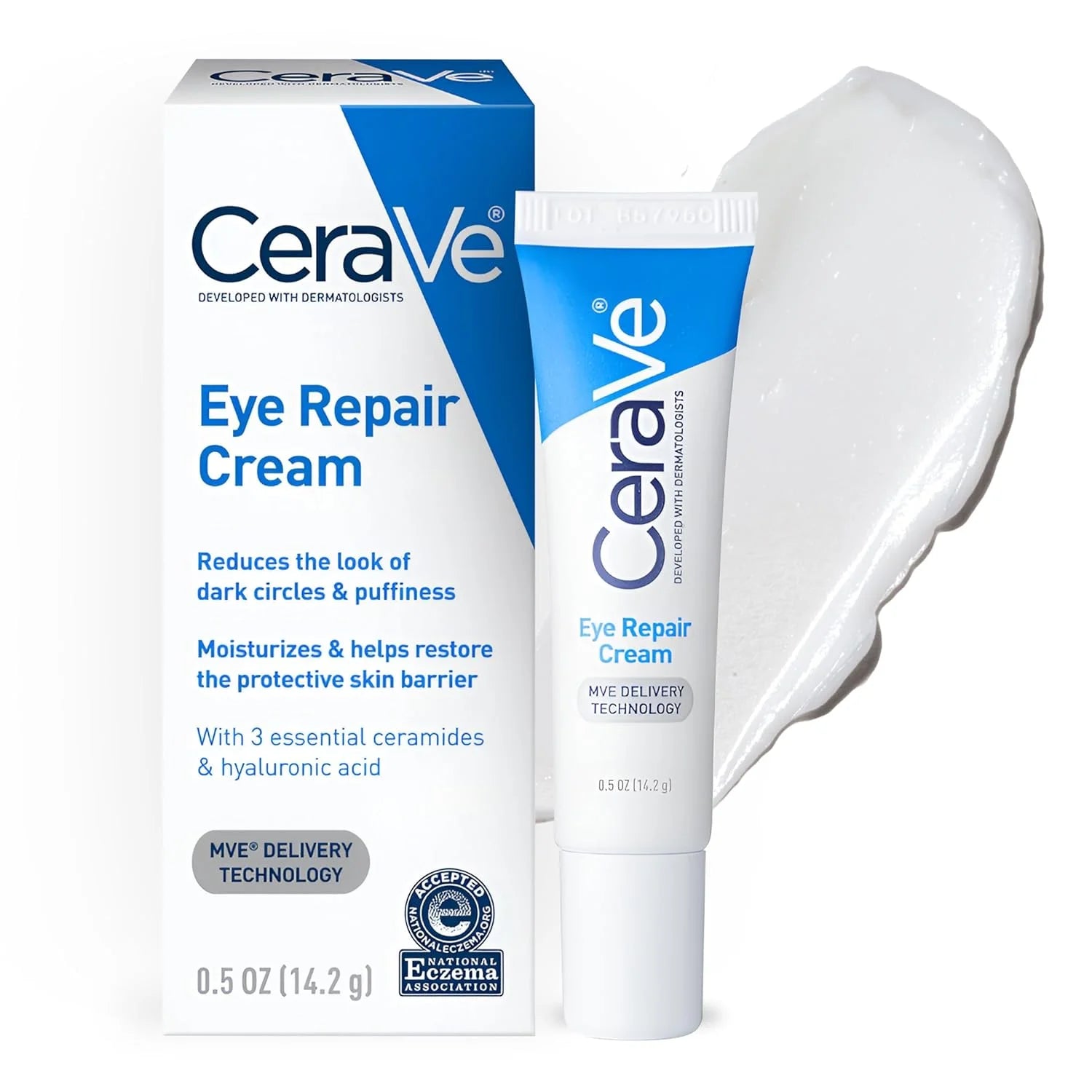 CeraVe Eye Repair Cream Under Eye Moisturizer With Hyaluronic Acid