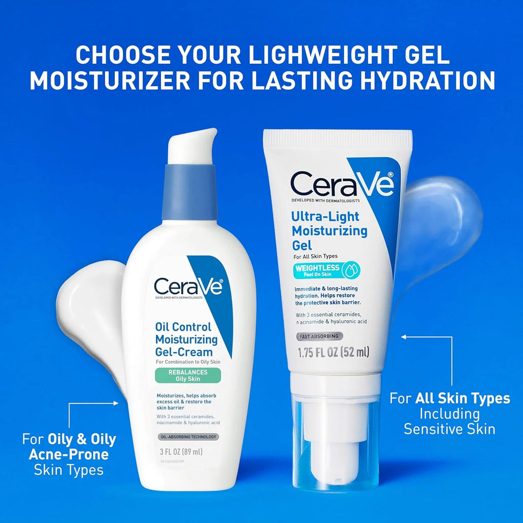 CeraVe Ultra-Light Hydrating Face Moisturizer Gel With Ceramides