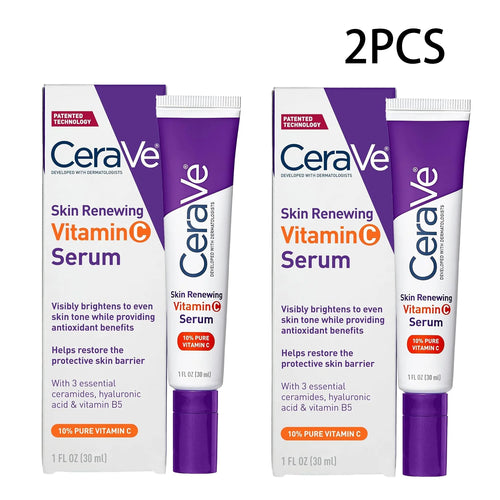 CeraVe Vitamin C Serum 10% Pure, Hyaluronic Acid & 3 Ceramides,