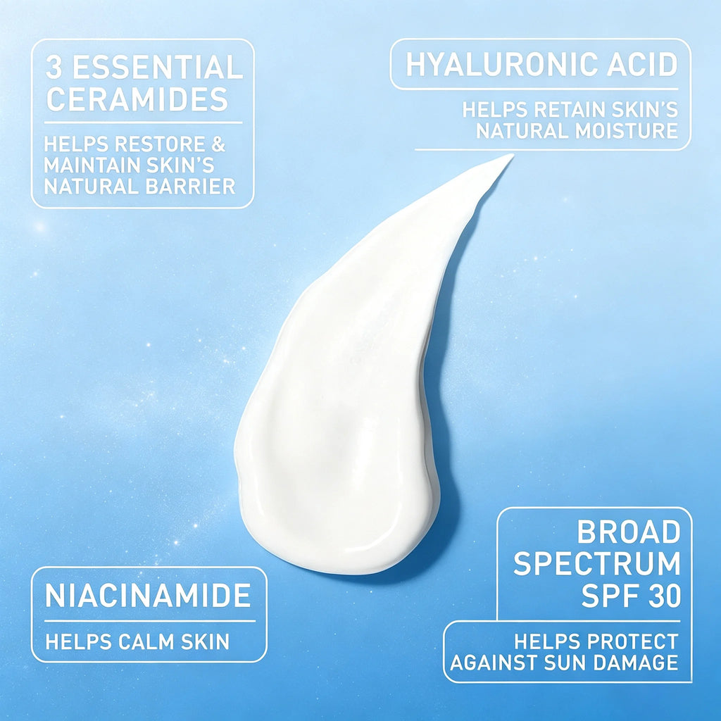 CeraVe AM Facial Moisturizing Lotion with SPF 30,  Broad Spectrum