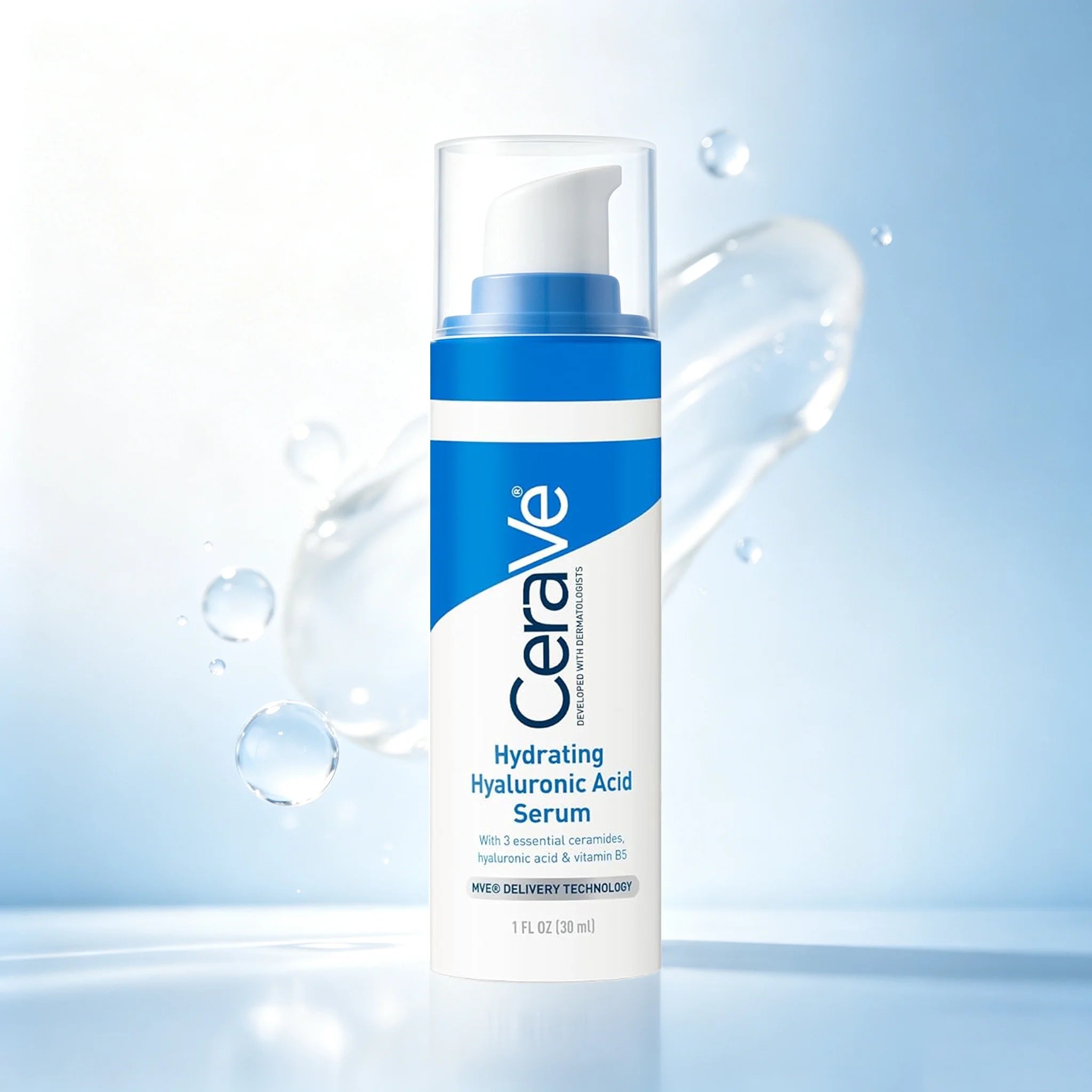 Cerave Hyaluronic Acid Serum for Face with Vitamin B5 and Ceramides,