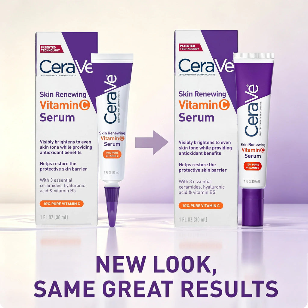 CeraVe Vitamin C Serum 10% Pure, Hyaluronic Acid & 3 Ceramides,