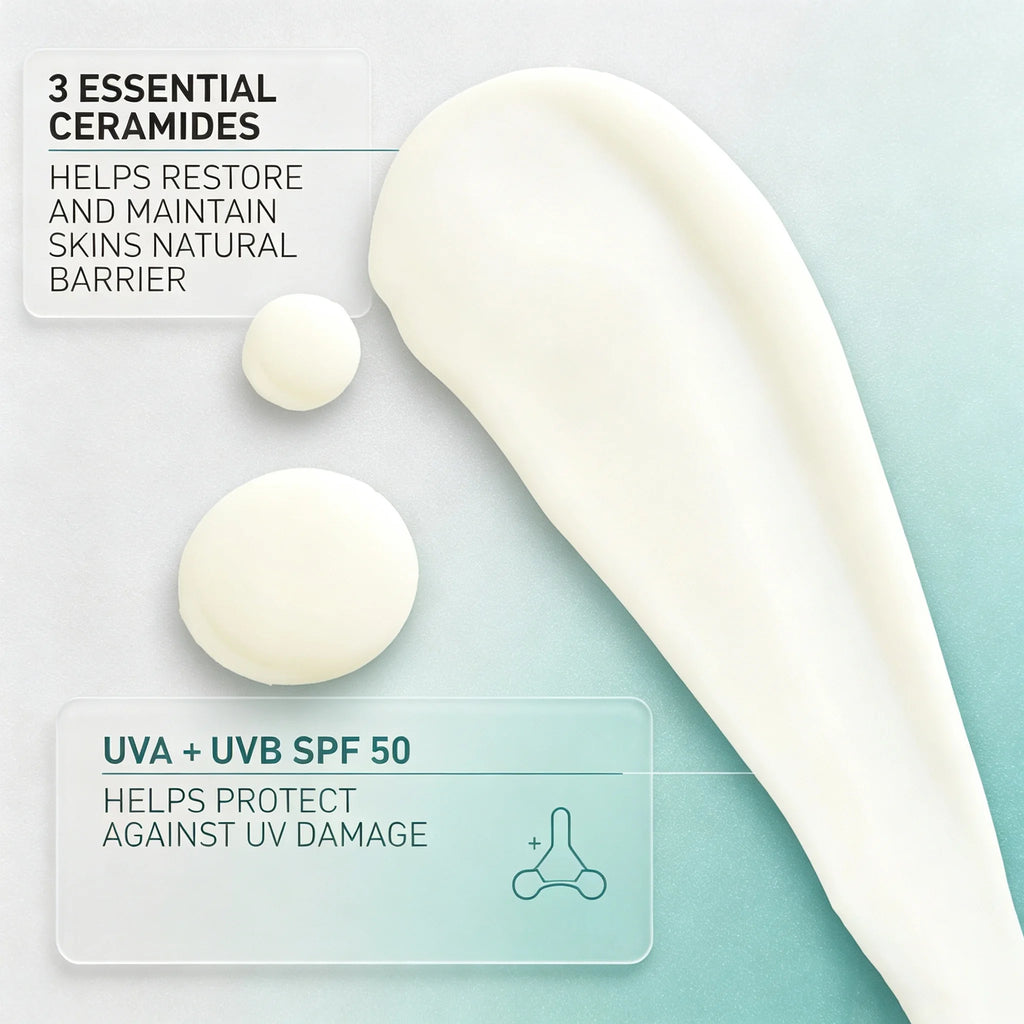 CeraVe Invisible Mineral Sunscreen SPF 50, Face for Sensitive Skin,