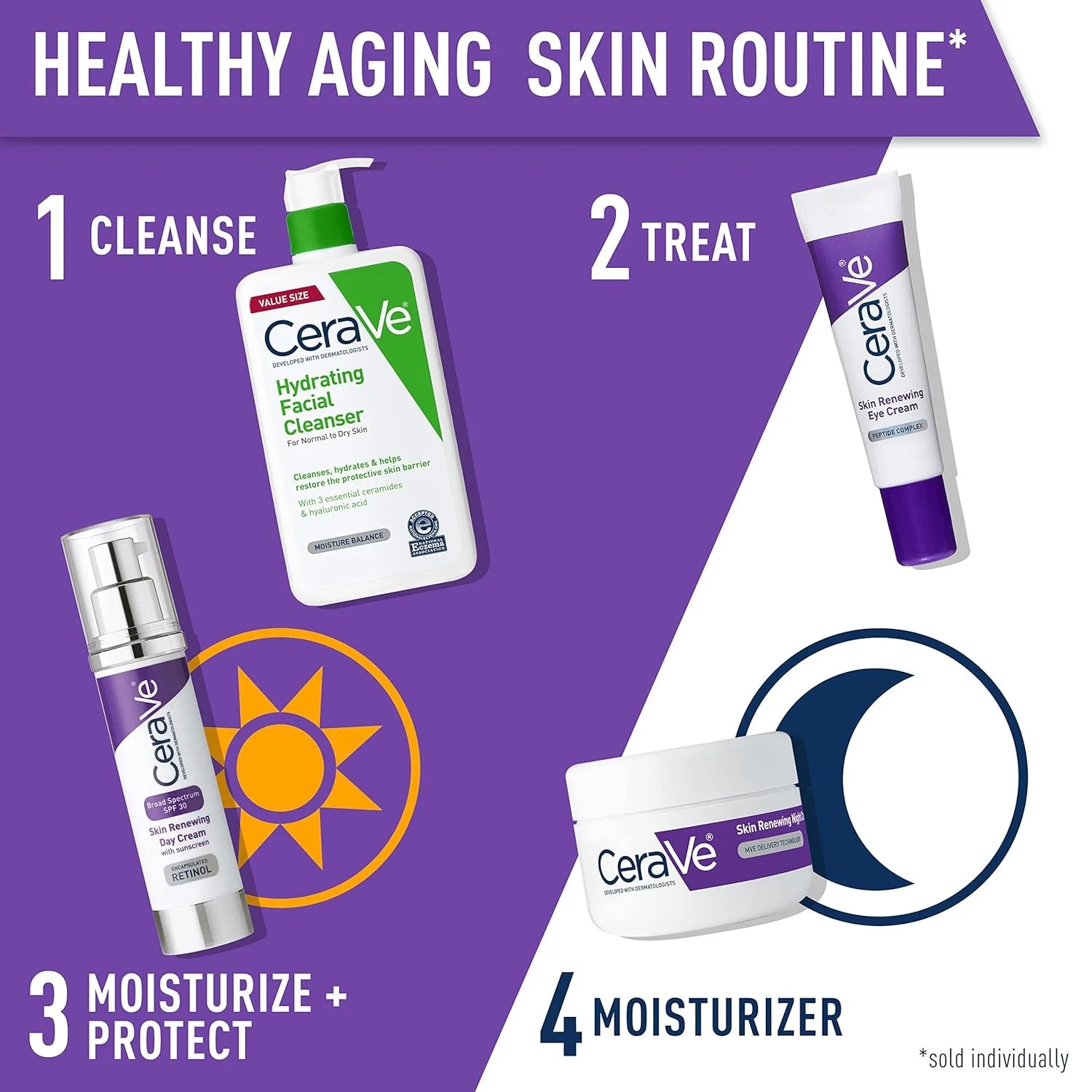 CeraVe Skin Renewing Eye Cream, Daily Care Under Eye Cream with