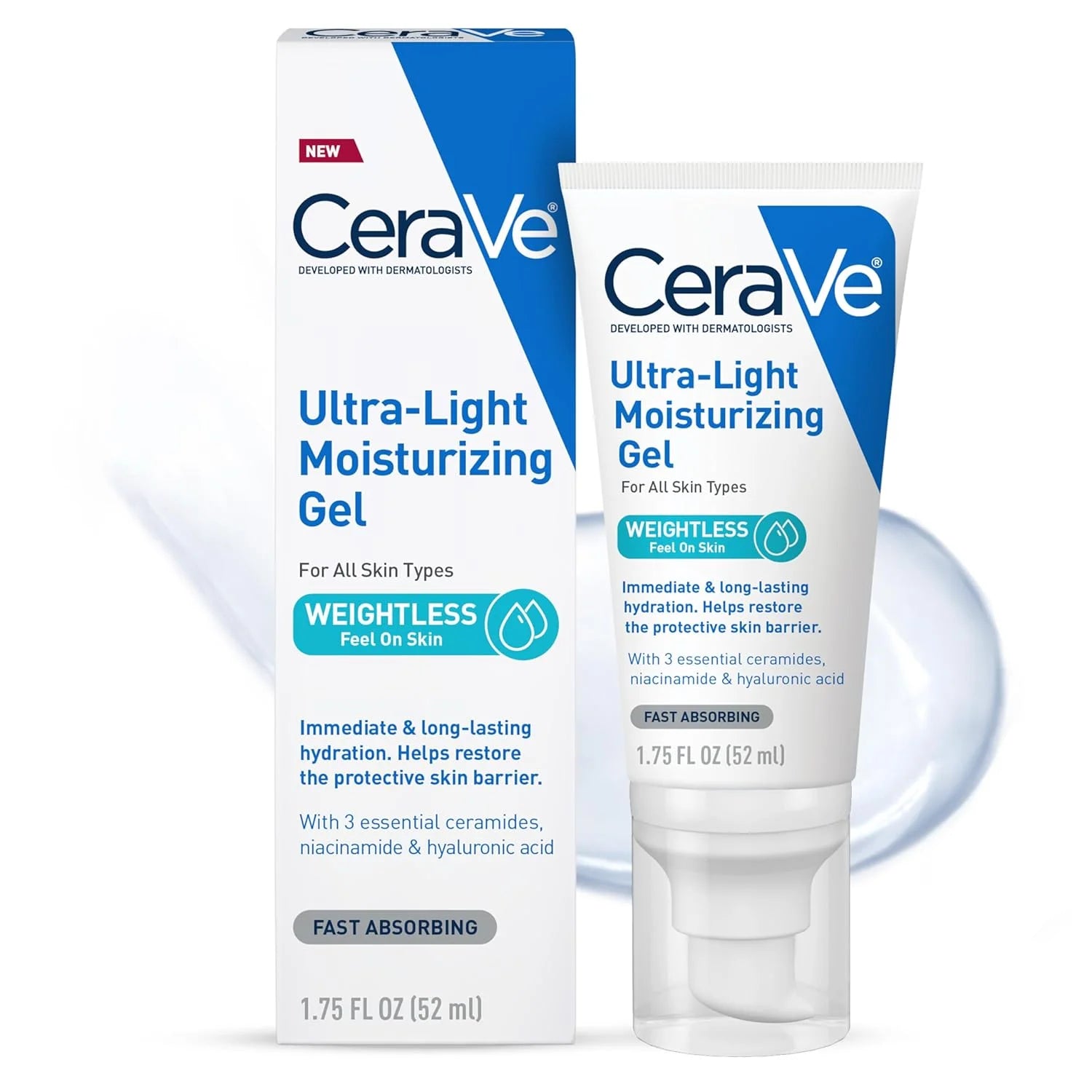 CeraVe Ultra-Light Hydrating Face Moisturizer Gel With Ceramides