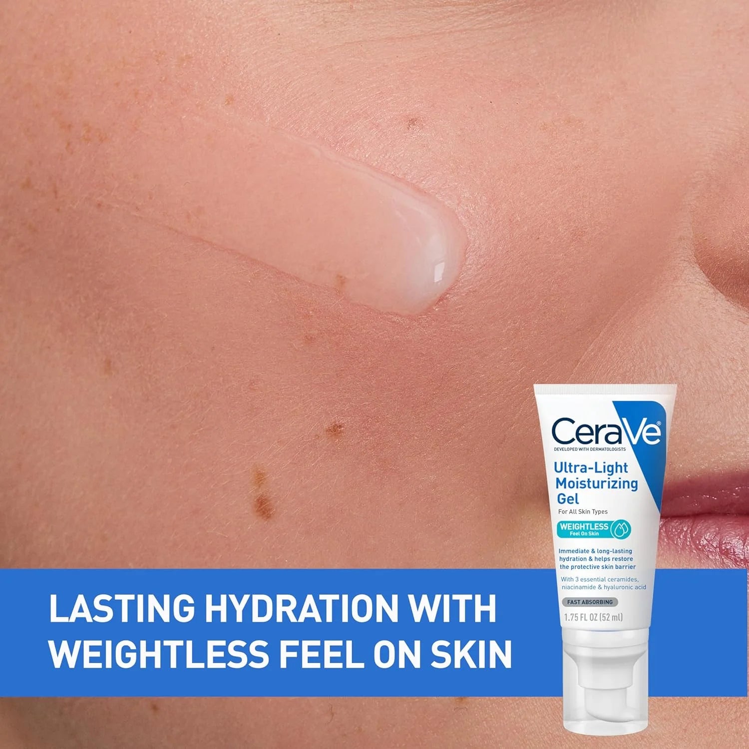 CeraVe Ultra-Light Hydrating Face Moisturizer Gel With Ceramides