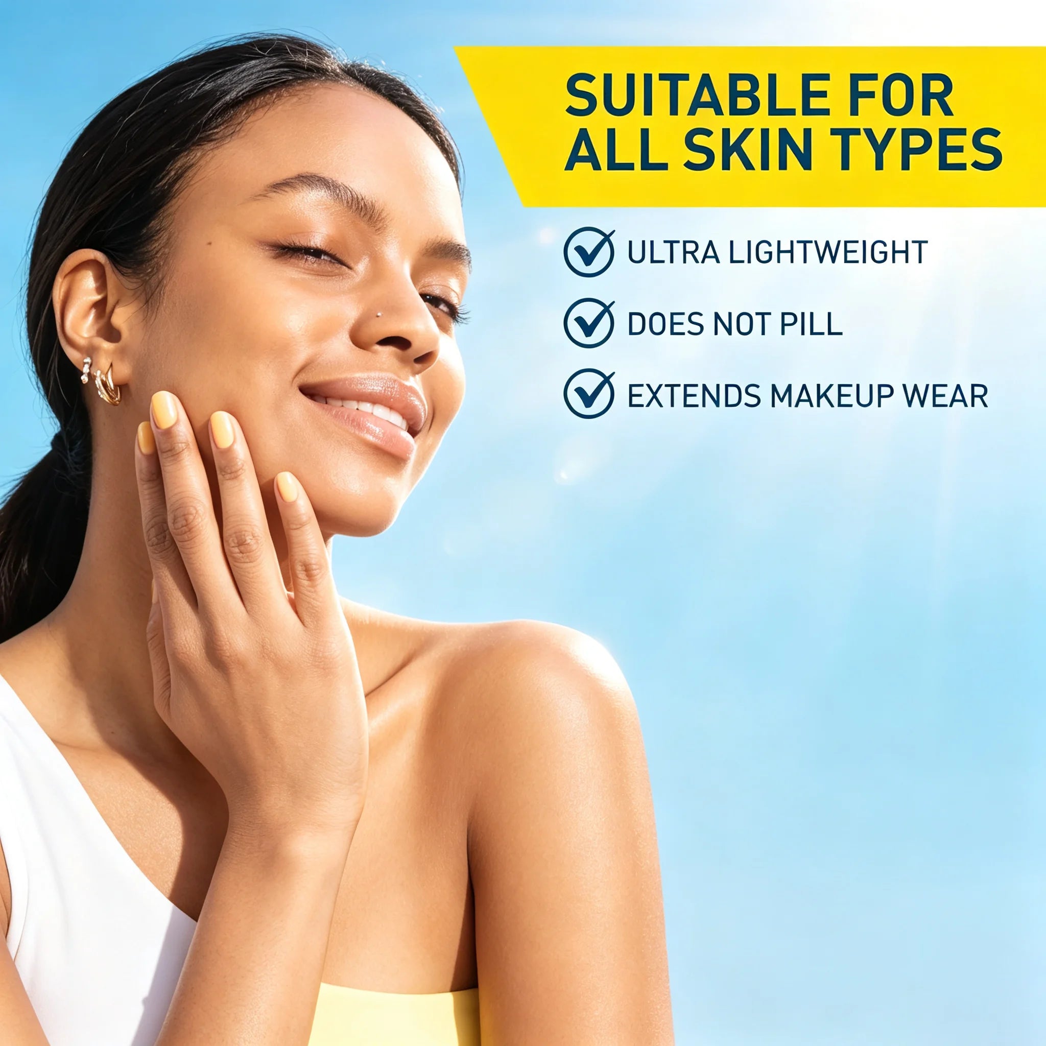 CeraVe Invisible Mineral Sunscreen SPF 50, Face for Sensitive Skin,