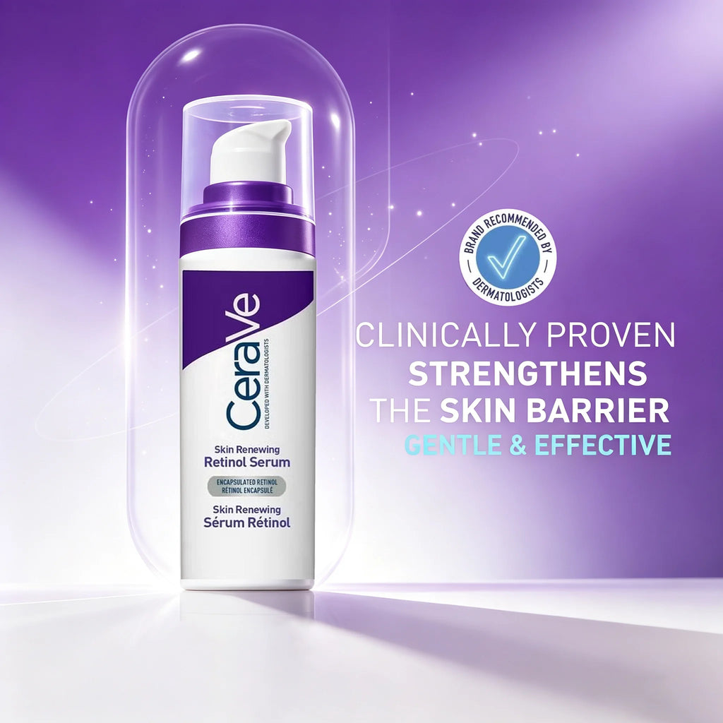 CeraVe Retinol Serum 1 Oz, Fragrance Free Daily Face Care Containing
