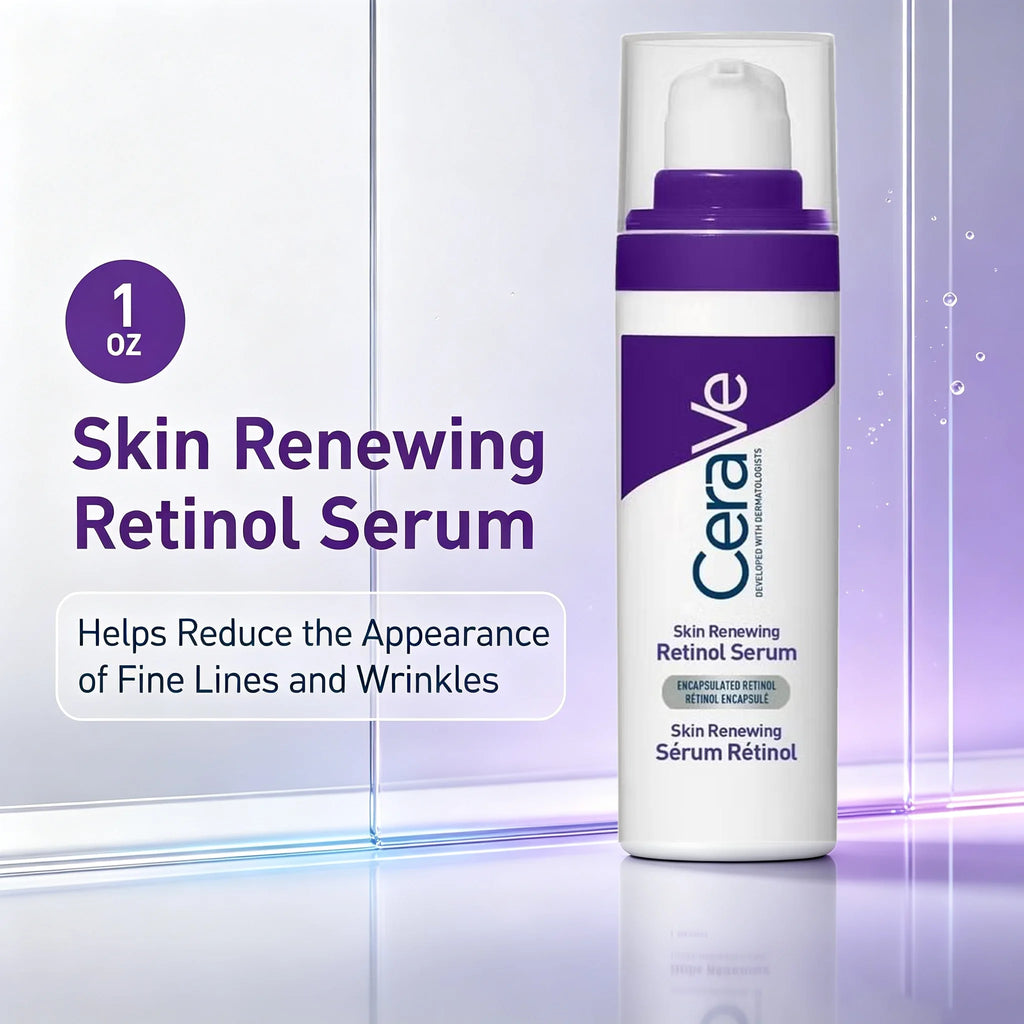 CeraVe Retinol Serum 1 Oz, Fragrance Free Daily Face Care Containing