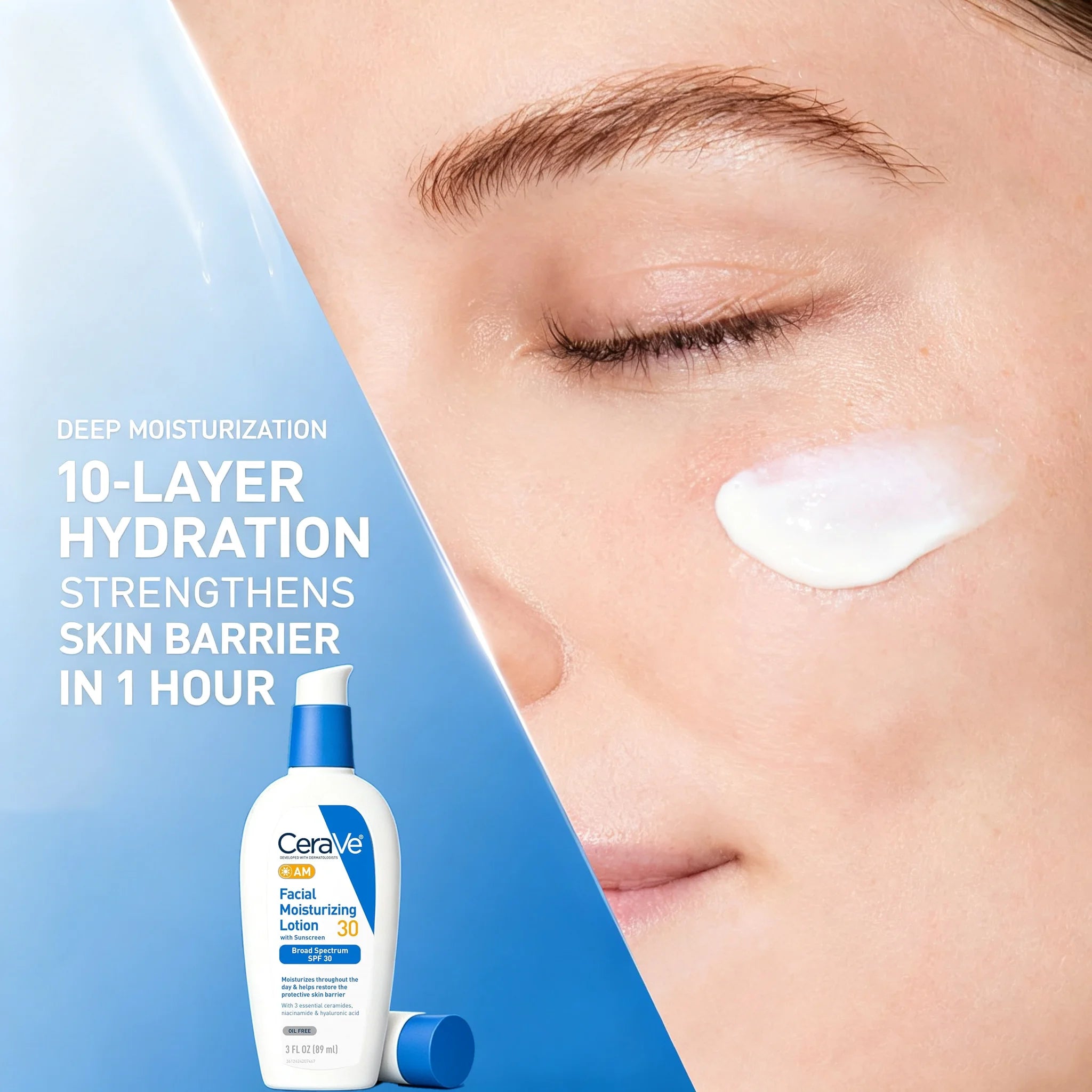 CeraVe AM Facial Moisturizing Lotion with SPF 30,  Broad Spectrum