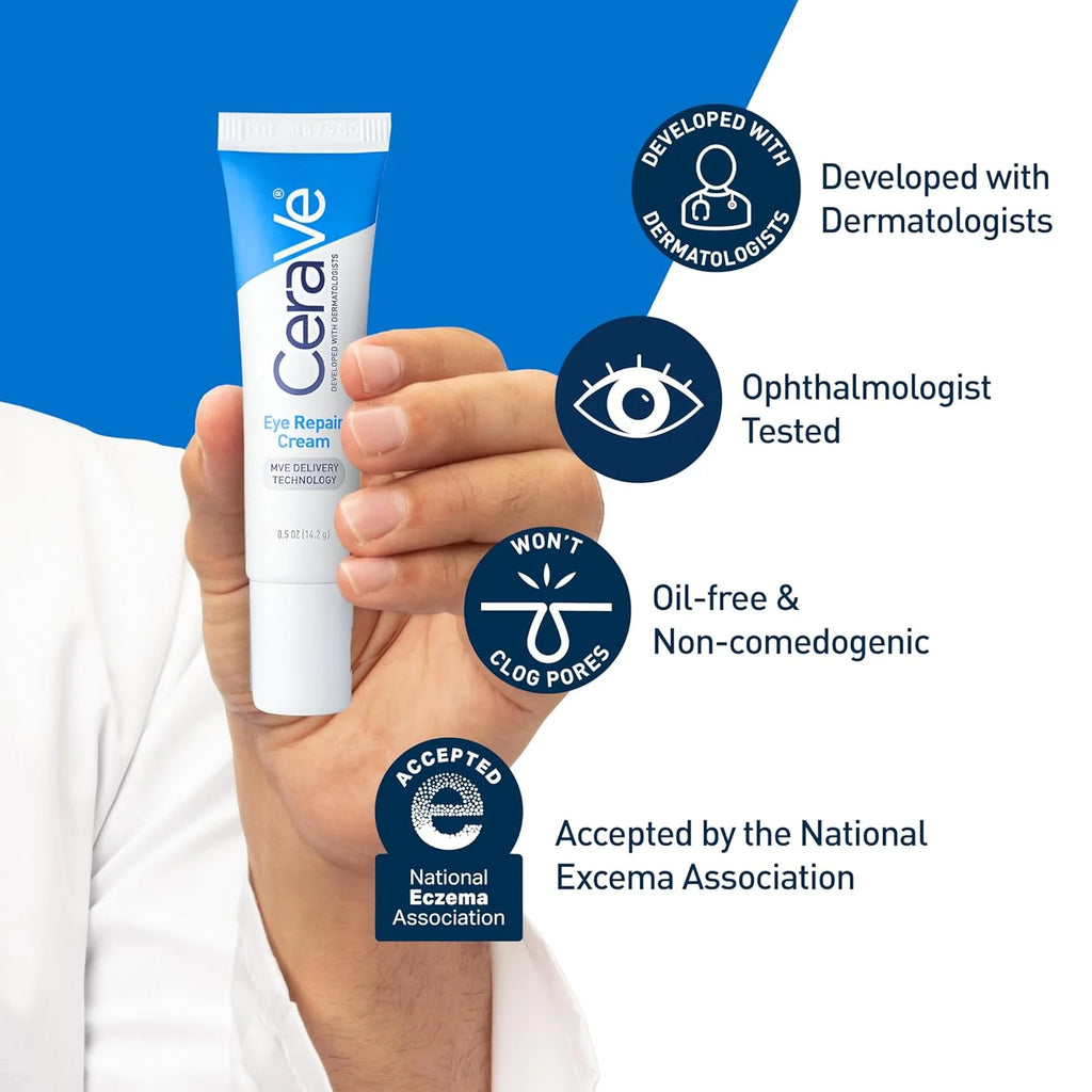 CeraVe Eye Repair Cream Under Eye Moisturizer With Hyaluronic Acid
