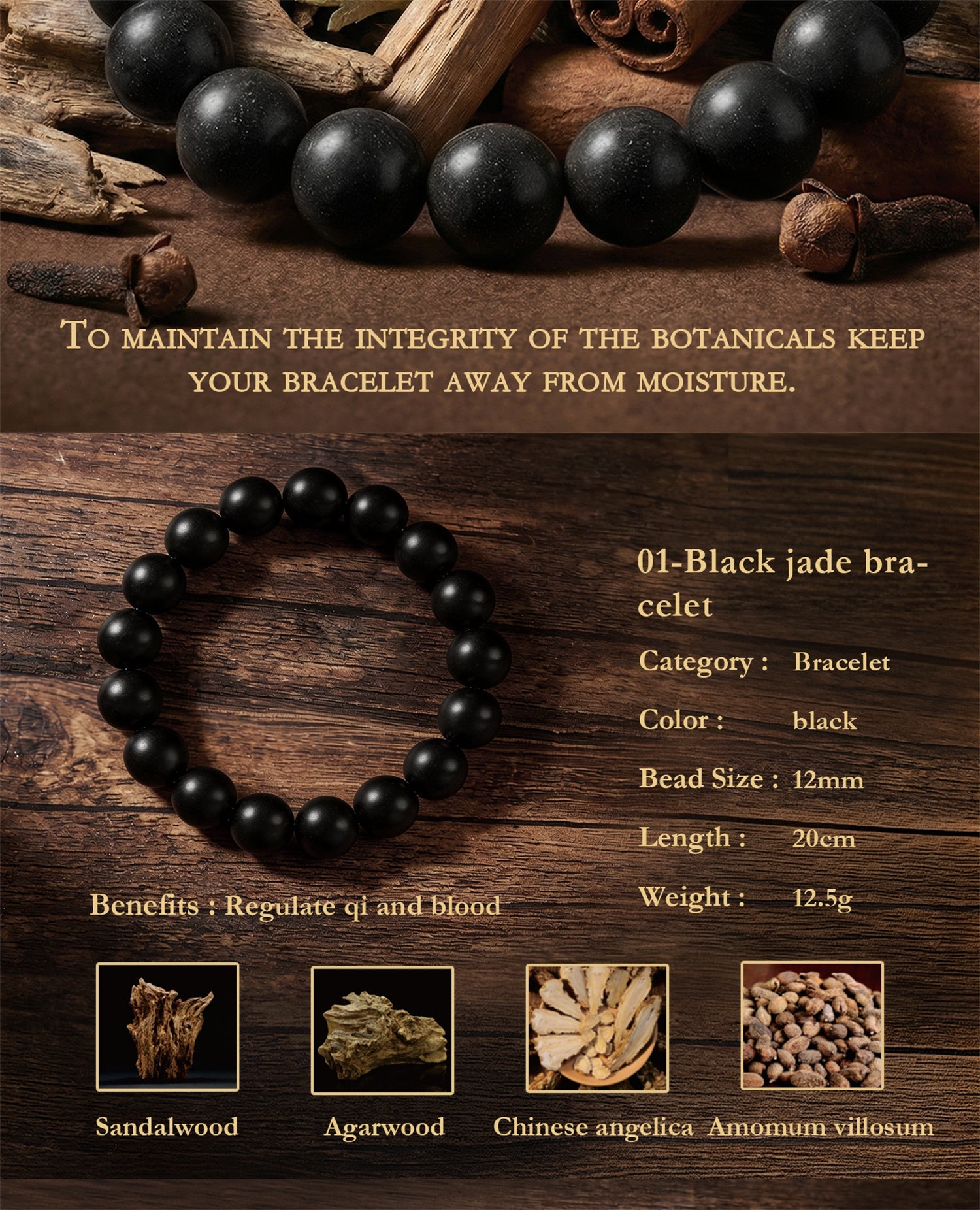 Bracelet to regulate qi & blood