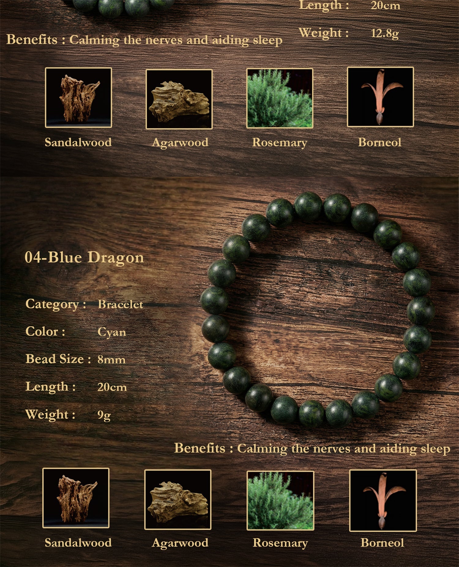 Bracelet for calming the nerves and aiding to sleep