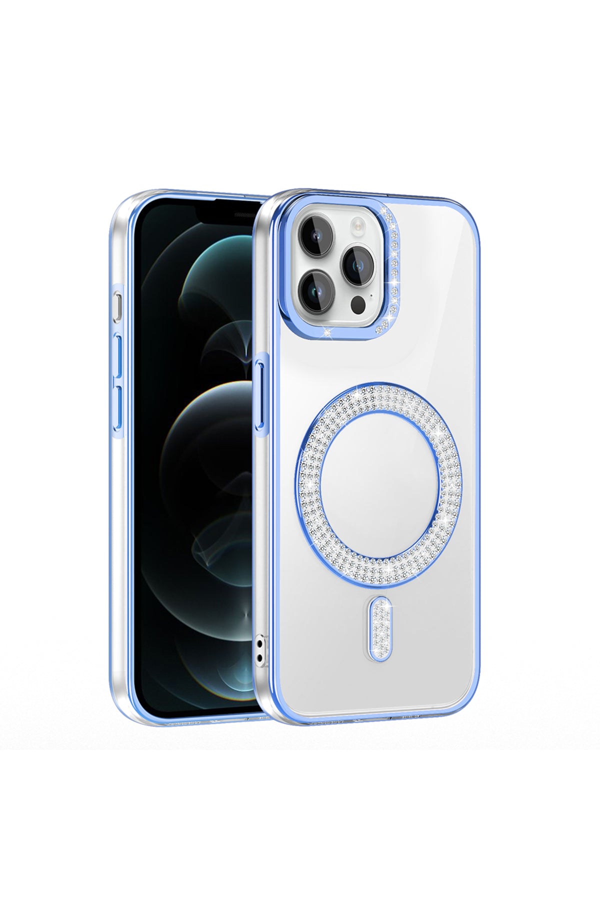 iPhone 12 Pro Case Karetta Diamond Stone Patterned Magsafelier Cover