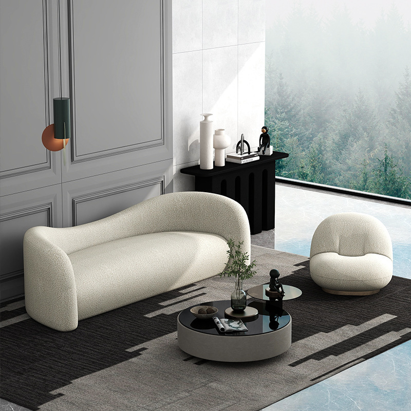 NORDHAVEN™ Lamb Wool Curved Sofa