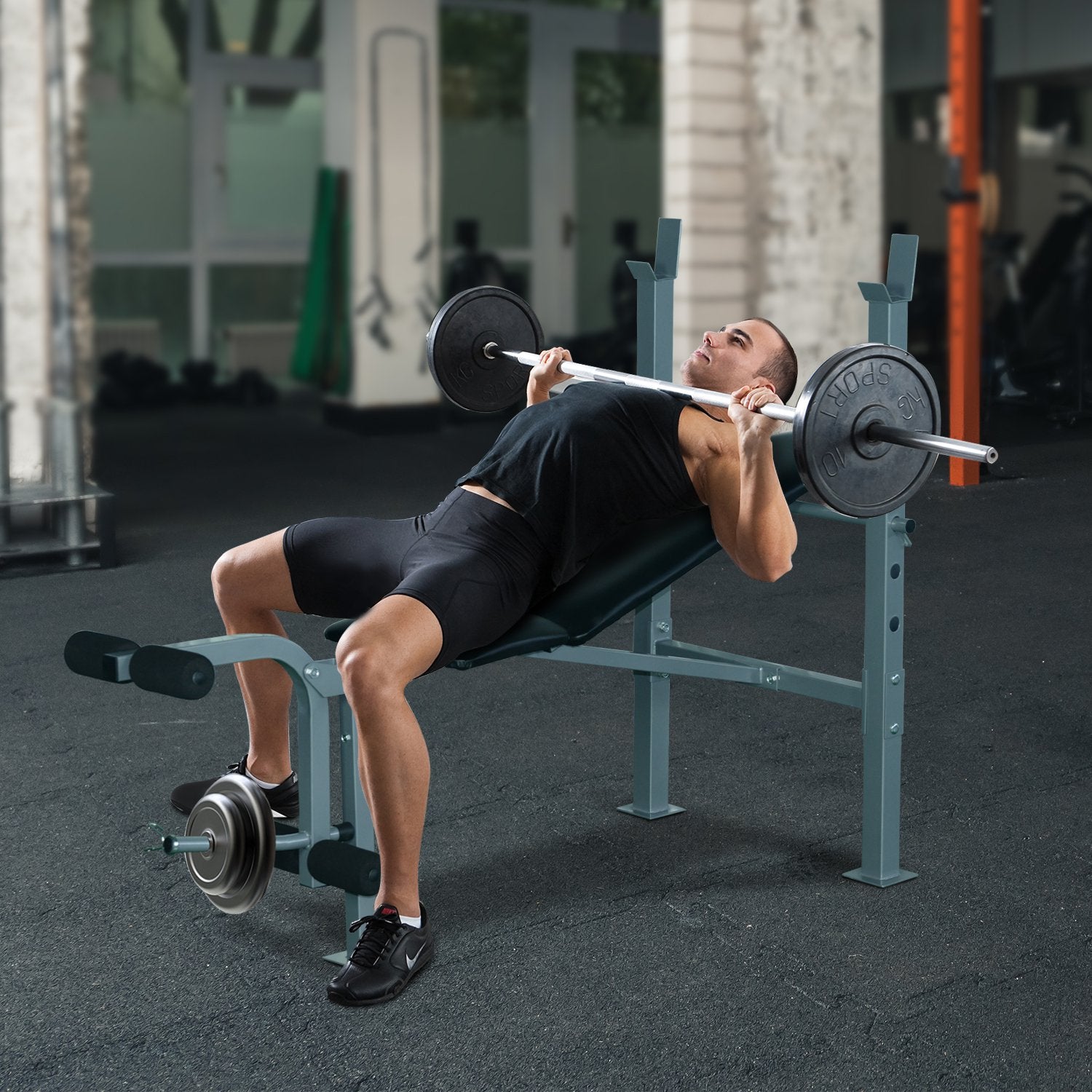 Soozier Incline Decline Adjustable Fitness Exercise Olympic Weight