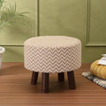 Jacquard Ottoman Footrest Stool Decor