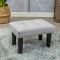 Modern Velvet Ottoman Footrest Grey