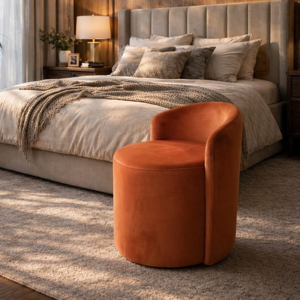 Wooden Mudda Puffy Ottoman Stool