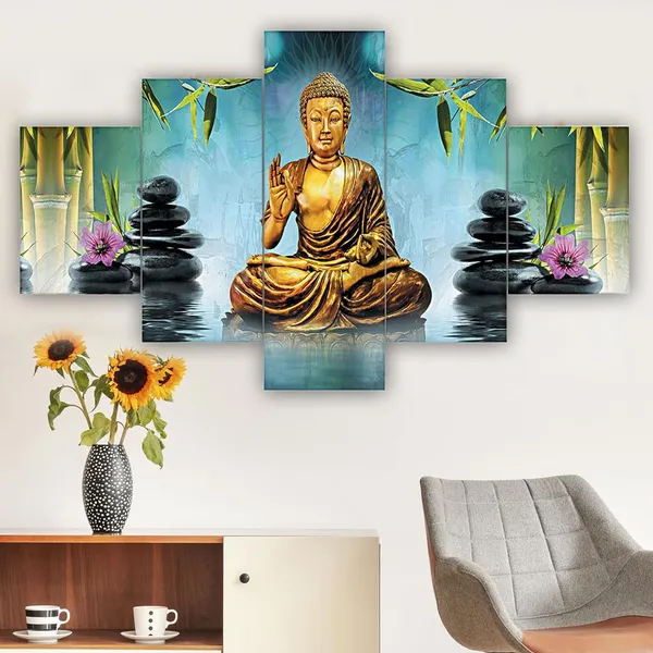 Set Of Five Framed Painting For Wall Decoration, 3D Paintings For Home