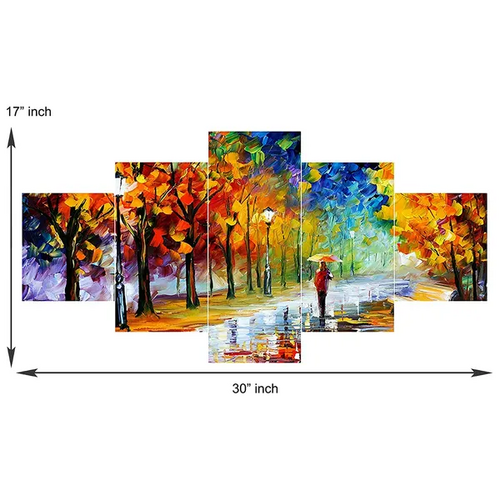 Set Of Five Framed Painting For Wall Decoration, 3D Paintings For Home