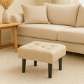 Soft Velvet Ottoman Stool with Legs