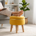 Small Velvet Ottoman Footrest Stool