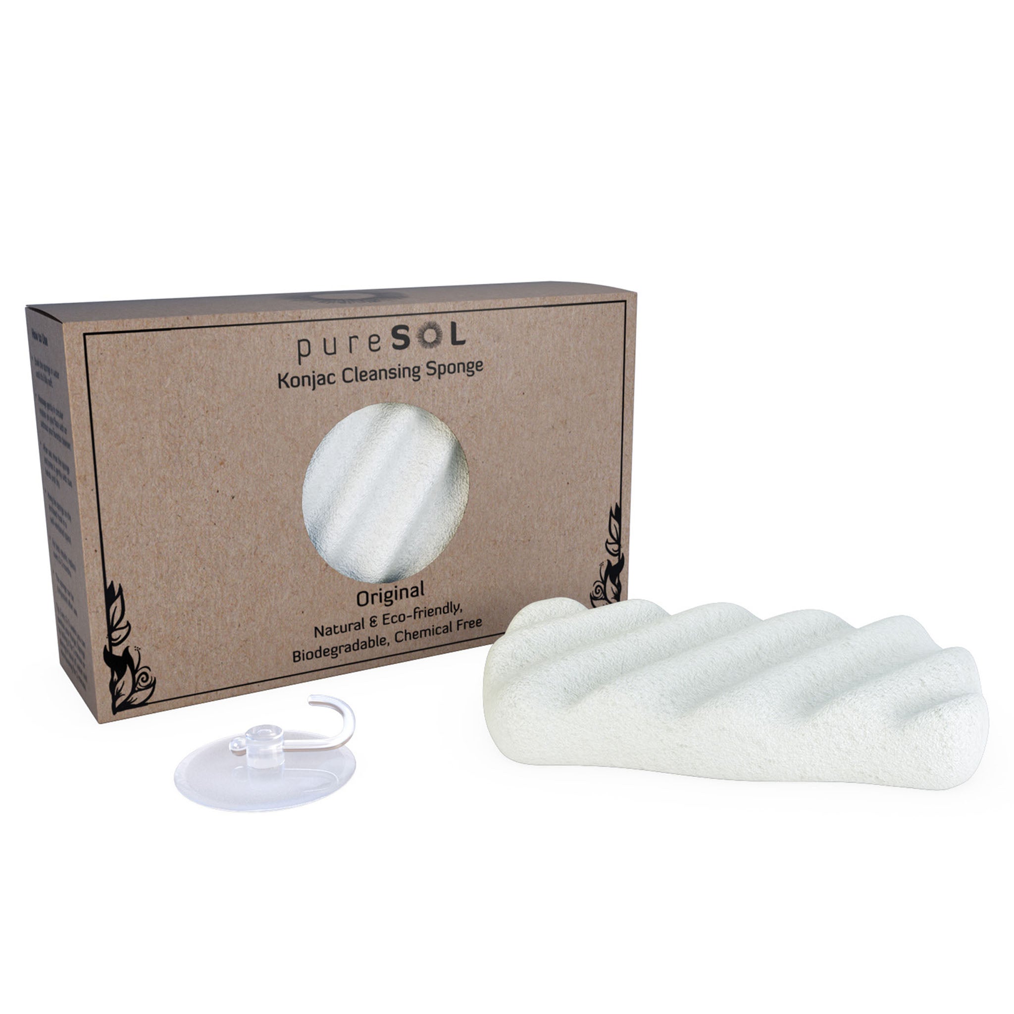 PURE SOL. Beauty Body Buff Original Konjac Body Sponge